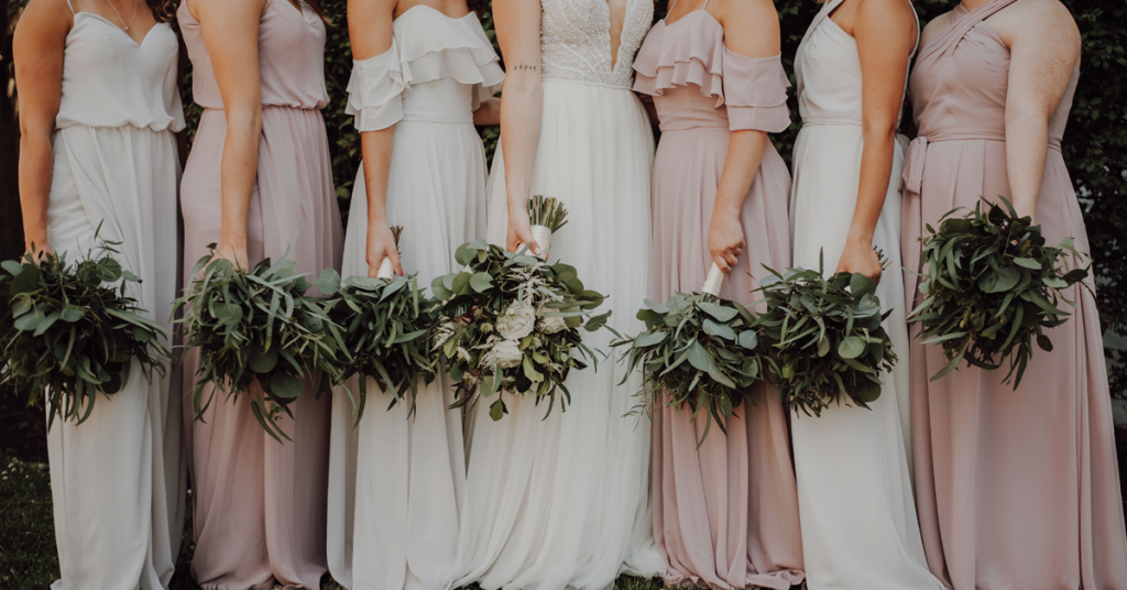 Bridesmaids, mother of the bride and groom dress alterations at Honiton dressmakers 